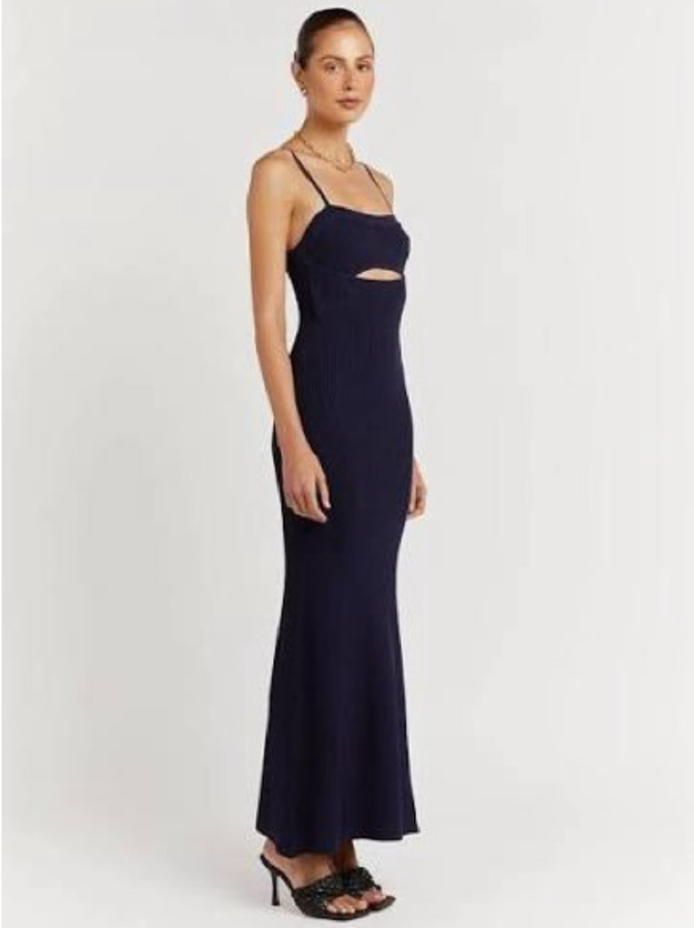 DISSH Navy Cutout Slip Maxi - Picture 2 of 5